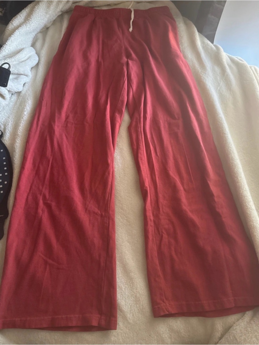 Brandy melville Red Wide-Leg Drawstring Pants
